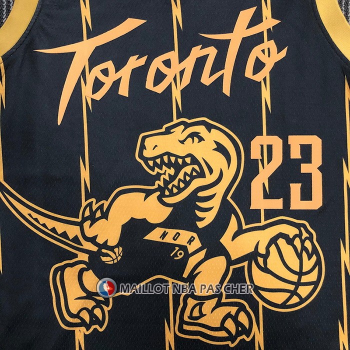 Maillot Tornto Raptors Fred Vanvleet NO 23 Ville 2021-22 Noir